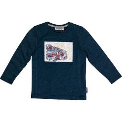 Koszulka "Fire" w kolorze granatowym. Niebieskie t-shirty chłopięce Salt and Pepper, z nadrukiem, z bawełny, z długim rękawem. W wyprzedaży za 35,95 zł.