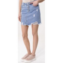 Niebieska Spódnica Well Founded. Niebieskie spódniczki damskie Born2be, s, bez wzorów, z denimu, mini. Za 79,99 zł.