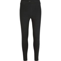 Legginsy sportowe dł. 7/8, Level 1 bonprix czarny. Czarne spodnie damskie bonprix, w paski, na fitness i siłownię. Za 49,99 zł.