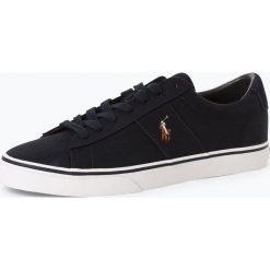 Polo Ralph Lauren - Tenisówki męskie z dodatkiem skóry, niebieski. Niebieskie trampki męskie Polo Ralph Lauren, bez wzorów, ze skóry, sportowe, bez zapięcia. Za 349,95 zł.