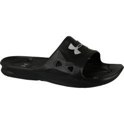 Under Armour Locker III SL 1287325-001. Czarne kapcie męskie Under Armour, z materiału. W wyprzedaży za 79,99 zł.