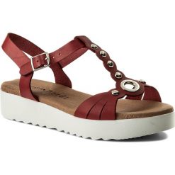 Sandały SERGIO BARDI - Carde SS127309918KD 108. Czerwone klapki damskie marki Sergio Bardi, bez wzorów, ze skóry, bez obcasa. W wyprzedaży za 169,00 zł.