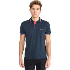BOSS Paul Polo Koszulka Niebieski. Niebieskie podkoszulki męskie Boss, m, z nadrukiem, z elastanu, polo, bez rękawów. Za 402,95 zł.
