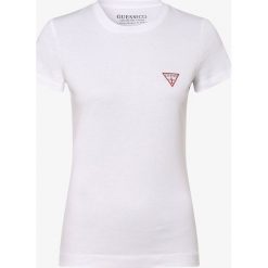Guess Jeans - T-shirt damski, biały. Białe t-shirty damskie Guess Jeans, m, z nadrukiem, z bawełny, bez kołnierzyka. Za 139,95 zł.