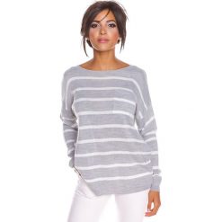 Sweter "Jena" w kolorze jasnoszarym. Szare bez kategorii marki 100% Maille, s, z dekoltem w łódkę. W wyprzedaży za 108,95 zł.