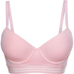 Biustonosz usztywniany bonprix jasnoróżowy pudrowy. Czerwone biustonosze bardotka bonprix. Za 24,99 zł.