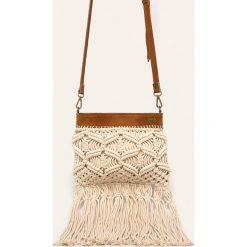 Pepe Jeans - Torebka Sura. Listonoszki damskie Pepe Jeans, w paski, z bawełny, na ramię, duże, zamszowe, bez dodatków. Za 339,90 zł.