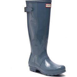 Kalosze HUNTER - Org Back Adjust Gloss WFT1001RGL Gull Grey. Szare kalosze damskie Hunter, z aplikacjami, z tworzywa sztucznego. Za 599,00 zł.