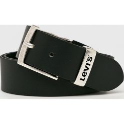 Levi's - Pasek skórzany. Czarne paski męskie Levi's®, w paski, ze skóry. Za 129,90 zł.