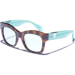 Okulary przeciwsłoneczne "GU7454" w kolorze turkusowo-złotym. Pomarańczowe okulary przeciwsłoneczne damskie marki Hugo Boss, Valentino, Guess. W wyprzedaży za 169,95 zł.