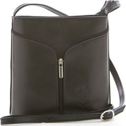 Torebki klasyczne damskie: Skórzana torebka w kolorze czarnym – 17 x 19 x 7 cm