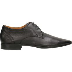 Półbuty PORFIRIO. Czarne buty wizytowe męskie marki Gino Rossi, bez wzorów, ze skóry, eleganckie, bez zapięcia. Za 469,90 zł.