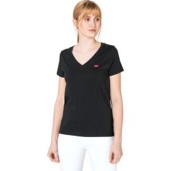 Levi's The Perfect Koszulka Czarny. Czarne koszulki damskie Levi's®, s, z haftami, z bawełny, bez kołnierzyka, z krótkim rękawem. Za 102,95 zł.
