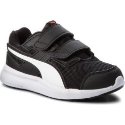 Sneakersy PUMA - Escaper Mesh V Ps 190326 08 Black/White/Firecracker. Czarne półbuty dziewczęce Puma, bez wzorów, ze skóry ekologicznej, na rzepy. W wyprzedaży za 129,00 zł.