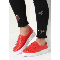 Trampki damskie slip on: Czerwone Slip On Little Conversation