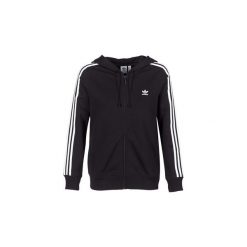 Bluzy dresowe adidas 3STR ZIP HOODIE. Czarne bluzy damskie marki Adidas, z dresówki, bez kaptura. Za 247,20 zł.