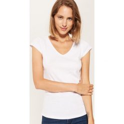 T-shirt basic - Biały. Białe t-shirty damskie marki House, l. Za 19,99 zł.