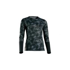 KOSZULKA TENISOWA z długim rękawem Essentiel DAMSKA. Czarne t-shirty damskie ARTENGO, bez wzorów, z elastanu, sportowe, bez kołnierzyka. Za 24,99 zł.