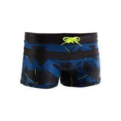 Bokserki pływackie 100 POOL ALL DRY męskie. Niebieskie bokserki męskie NABAIJI, w paski, z materiału. Za 59,99 zł.