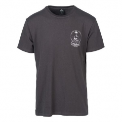Rip Curl T-Shirt Męski Lazy Skull Xl Ciemnoszary. Szare t-shirty męskie Rip Curl, xl, bez wzorów, bez kołnierzyka. W wyprzedaży za 100,00 zł.
