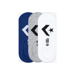 Converse 3-pack Skarpetki Niebieski Biały Szary. Szare skarpetki męskie Converse, bez wzorów, z elastanu. Za 51,95 zł.