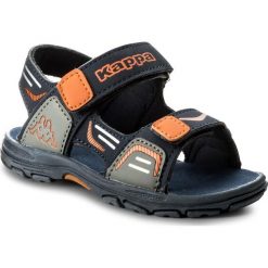 Sandały KAPPA - Pure K 260594K Navy/Orange 6744. Niebieskie sandały chłopięce Kappa, ze skóry ekologicznej, bez zapięcia. Za 79,00 zł.