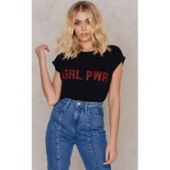 T-shirty damskie: Josefin Ekström for NA-KD T-shirt GRL PWR – Black