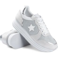 Sneakersy Trussardi Jeans. Szare sneakersy damskie Trussardi Jeans, z jeansu. Za 599,00 zł.