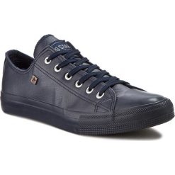 Trampki BIG STAR - V174346 Navy. Niebieskie półbuty męskie BIG STAR, bez wzorów, z gumy, eleganckie, bez zapięcia. Za 109,00 zł.