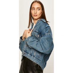Answear - Kurtka jeansowa. Niebieskie kurtki damskie ANSWEAR, s, bez wzorów, z bawełny, krótkie. Za 169,90 zł.