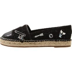 Tomsy damskie: KARL LAGERFELD KAMINI SOUVENIR PIN SLIP ON Espadryle black boucle/silver