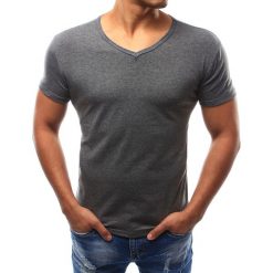 T-shirty męskie: T-shirt męski antracytowy (rx2582)