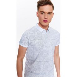 T-SHIRT POLO Z NADRUKOWANYM WZOREM. Szare koszulki polo Top Secret, na lato, m. Za 34,99 zł.