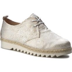 Espadryle CAPRICE - 9-23701-38 White Metallic 138. Szare espadryle damskie Caprice, bez wzorów, ze skóry, bez obcasa, na płaskiej podeszwie. W wyprzedaży za 189,00 zł.