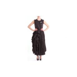 Sukienki długie Moncler 681048054155. Czarne sukienki damskie Moncler, bez wzorów, bez kołnierzyka, bez rękawów, długie. Za 4109,59 zł.