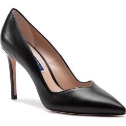 Szpilki STUART WEITZMAN - Anny ZL77298 Black Dress Nappa. Czarne półbuty damskie marki Stuart Weitzman, bez wzorów, ze skóry, bez obcasa, na obcasie, bez zapięcia. Za 1399,00 zł.