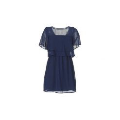 Sukienki krótkie Vero Moda VMDORA. Niebieskie sukienki mini marki Vero Moda, m, z krótkim rękawem. Za 96,80 zł.