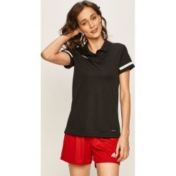 Adidas Performance - T-shirt. Czarne topy damskie adidas Performance, s, z aplikacjami, z poliesteru, z krótkim rękawem. Za 159,90 zł.