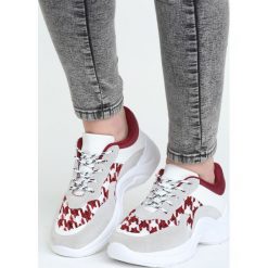 Biało-Bordowe Buty Sportowe Pair Sect. Białe buty sportowe damskie Born2be, z materiału. Za 89,99 zł.