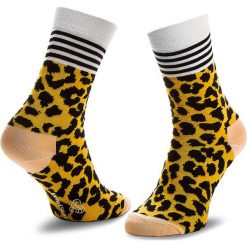 Skarpety Wysokie Damskie HAPPY SOCKS - SFEM01-2000 Kolorowy Żółty. Żółte skarpetki damskie Happy Socks, w kolorowe wzory, z bawełny. Za 39,90 zł.