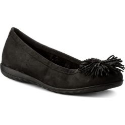 Baleriny CAPRICE - 9-22116-20 Black Nubuc 008. Czarne baleriny damskie Caprice, z nubiku. W wyprzedaży za 169,00 zł.