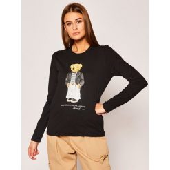 Bluzka Polo Ralph Lauren 211795418. Czarne koszulki damskie polo Polo Ralph Lauren, m, bez wzorów, z bawełny, polo, bez rękawów. Za 429,00 zł.