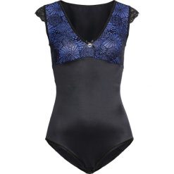 Body shape Level 2 bonprix czarno-błękit królewski. Czarne body damskie bonprix, w koronkowe wzory, z koronki. Za 99,99 zł.
