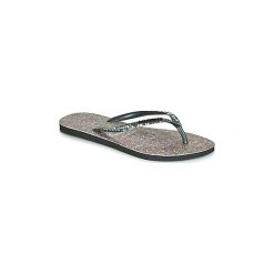 Japonki Havaianas SLIM CARNAVAL. Czarne klapki damskie Havaianas, bez wzorów, bez obcasa. Za 129,00 zł.