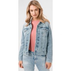 Calvin Klein Kurtka Niebieski. Niebieskie kurtki damskie Calvin Klein, na wiosnę, m, bez wzorów, z elastanu, vintage, bez kaptura. Za 497,95 zł.