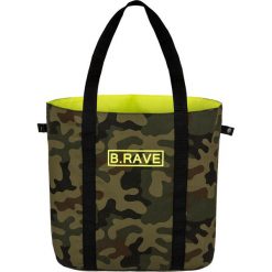 Shopper bag damskie: Torba Shopper Dwustronna Camo Fluo Yellow