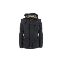 Kurtki ocieplane Superdry ROOKIE PARA PARKA. Czarne kurtki męskie Superdry, xl, bez wzorów, bez kaptura. Za 526,10 zł.