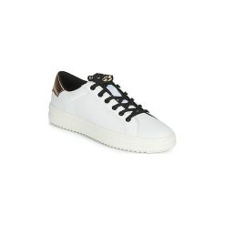 Buty Geox D PONTOISE. Białe trampki i tenisówki damskie Geox, bez wzorów, bez zapięcia. Za 440,10 zł.