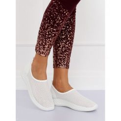 Buty sportowe białe KALANA. Białe buty sportowe damskie FunKee.pl, bez wzorów, z tkaniny, sportowe. Za 77,39 zł.
