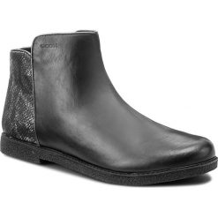 Botki GEOX - J Shawntel G. D J744ED 043AR C9999 D Black. Czarne botki damskie na obcasie marki Geox, z materiału. W wyprzedaży za 219,00 zł.
